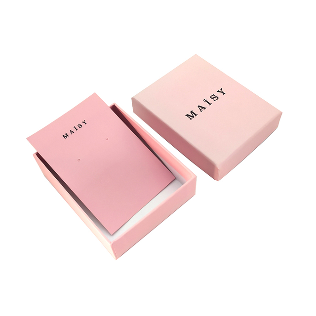 Fabricant de boîte-cadeau d'emballage de petite boucle d'oreille rose unique