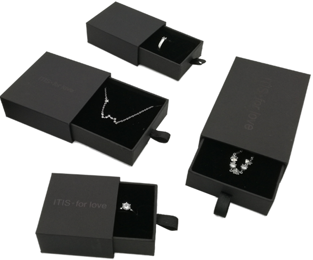 Boîte en papier à bijoux écologique imprimée