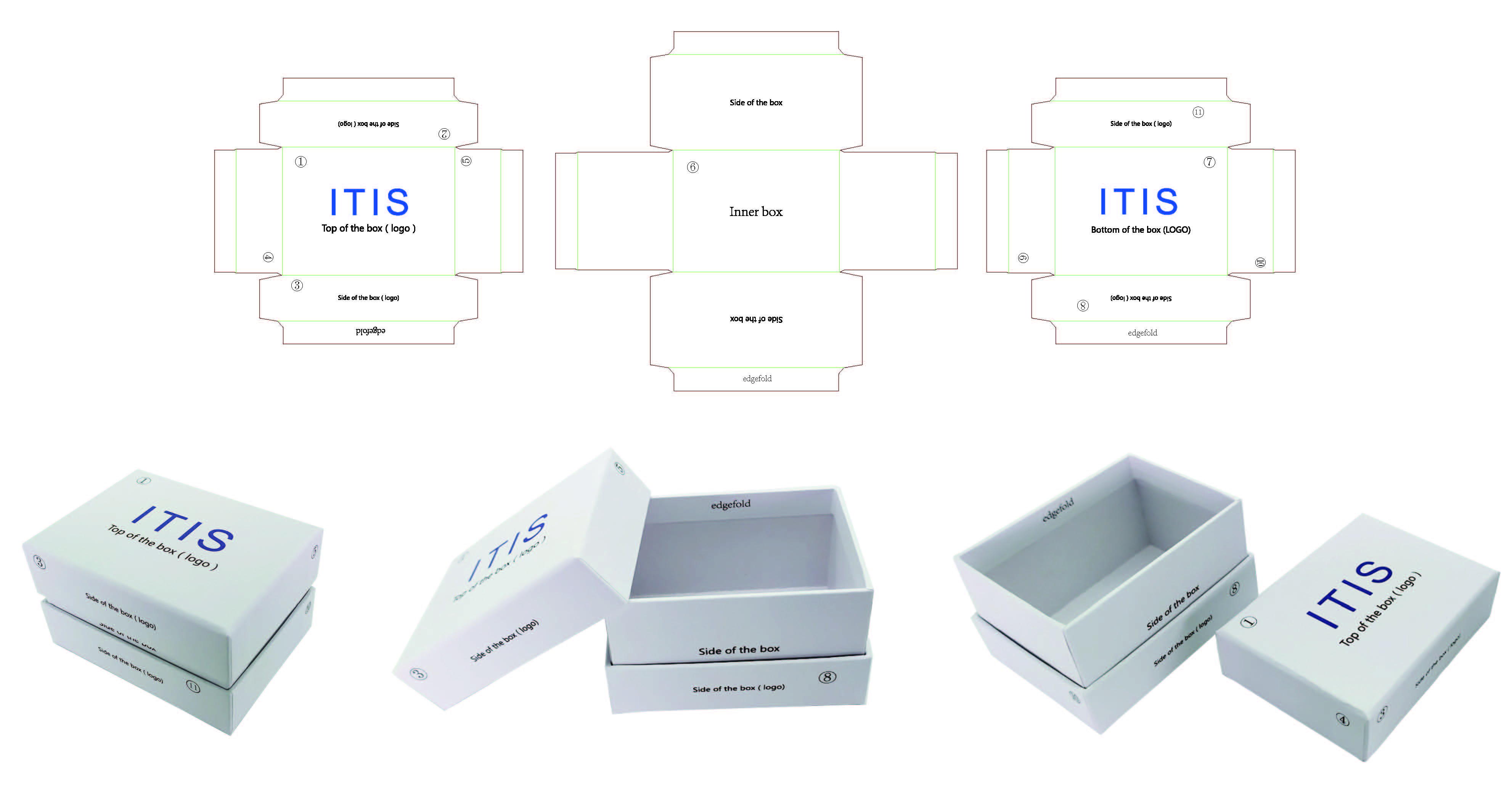 Couvercle et base avec boîte de bord