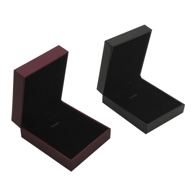 Emballage de boîte de boucle d'oreille en cuir de mode de logo personnalisé en gros