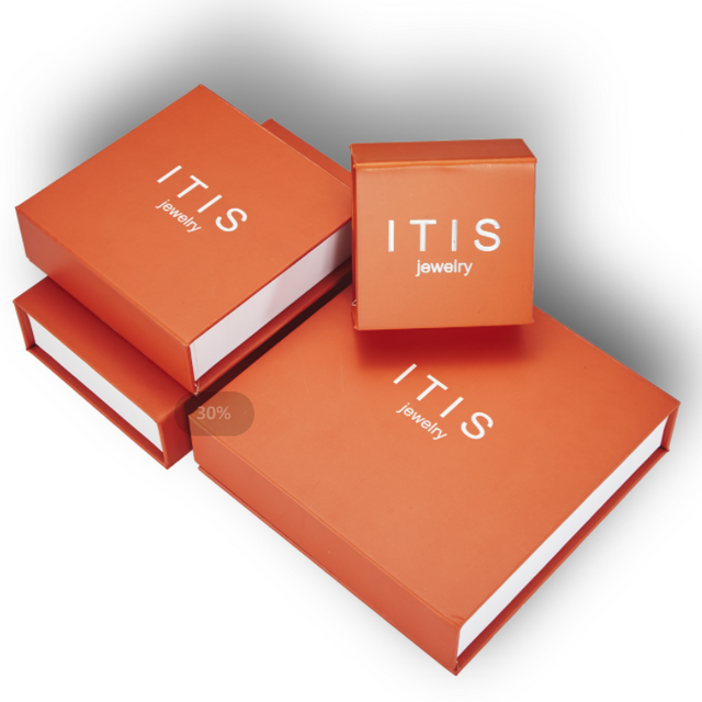Boîte d'emballage de bijoux en papier de marque personnalisée