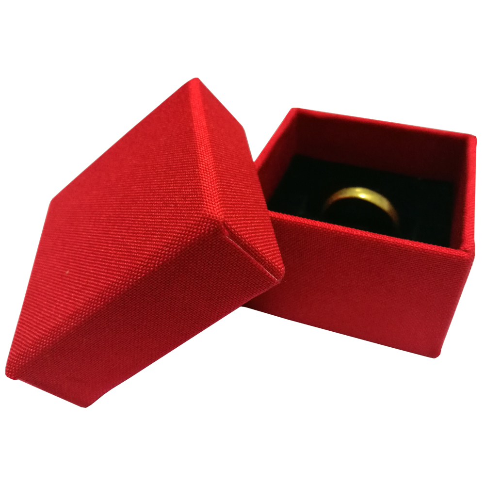 Fabricant de boîte d'emballage en papier à petit anneau personnalisé rouge glamour