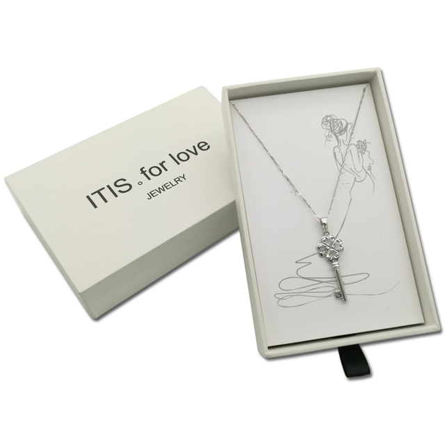 Boîte de tiroir d'emballage de mini boucle d'oreille en carton avec logo imprimé de luxe en gros