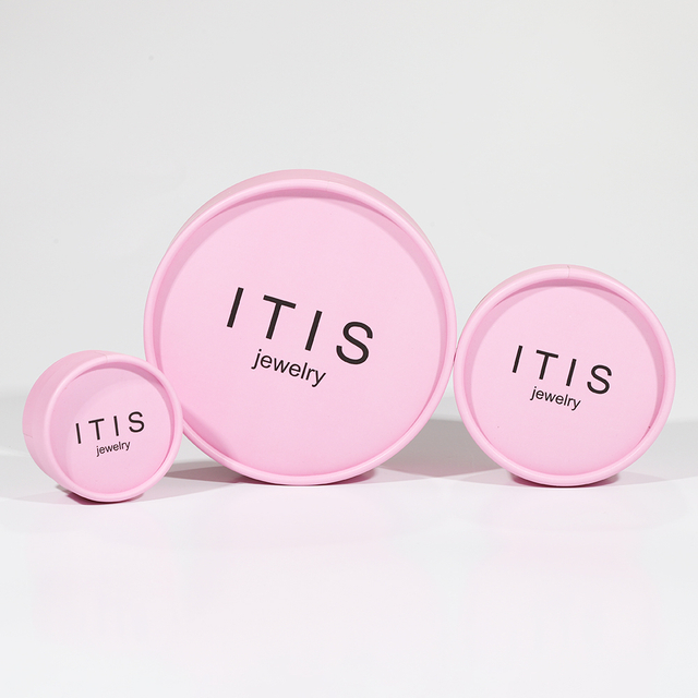 Petite boîte de bracelet d'emballage en carton rond personnalisé 