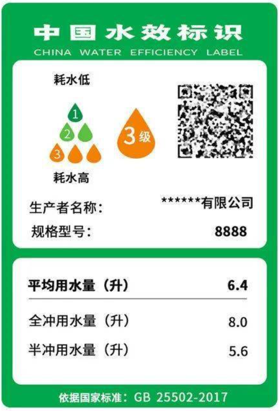 &Eacute;tiquette d'efficacit&eacute; de l'eau