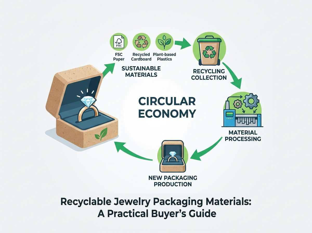 Mat&eacute;riaux Emballage pour bijoux recyclables pour des Bo&icirc;te &agrave; bijouxes durables