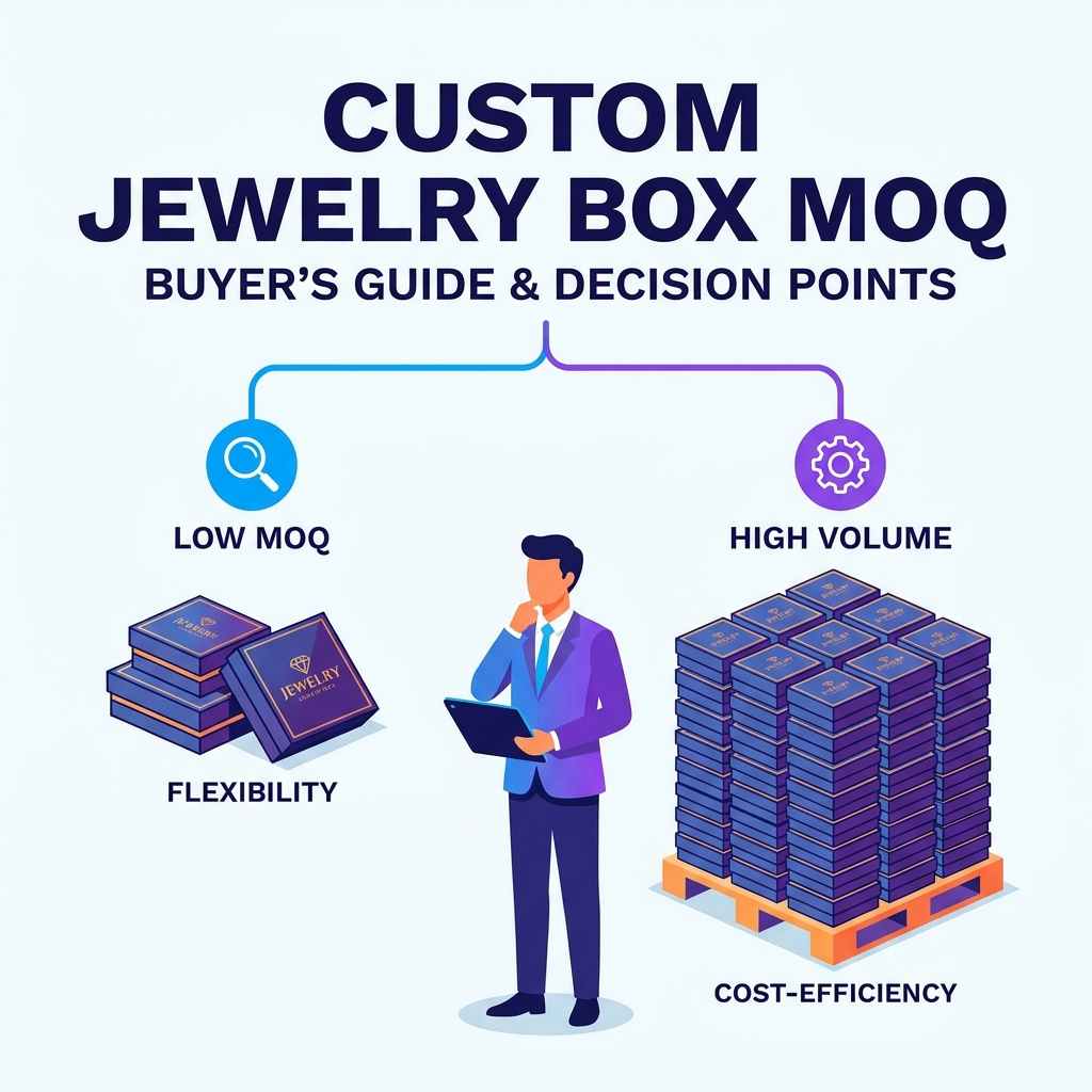 Boîte à bijoux personnalisée MOQ expliqué : ce que les acheteurs doivent savoir